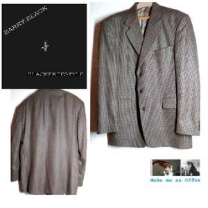 Barry Black Green Tiny Houndstooth Blazer Size 44
